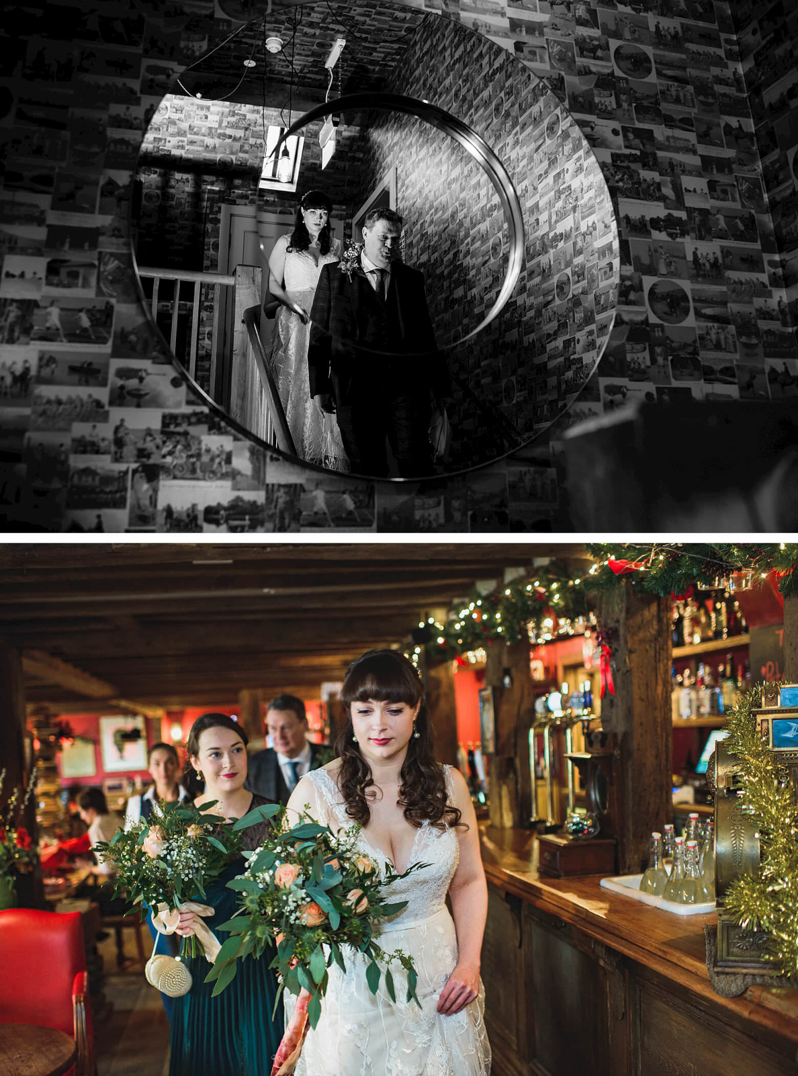 winter wedding at the Bell in Ticehurst